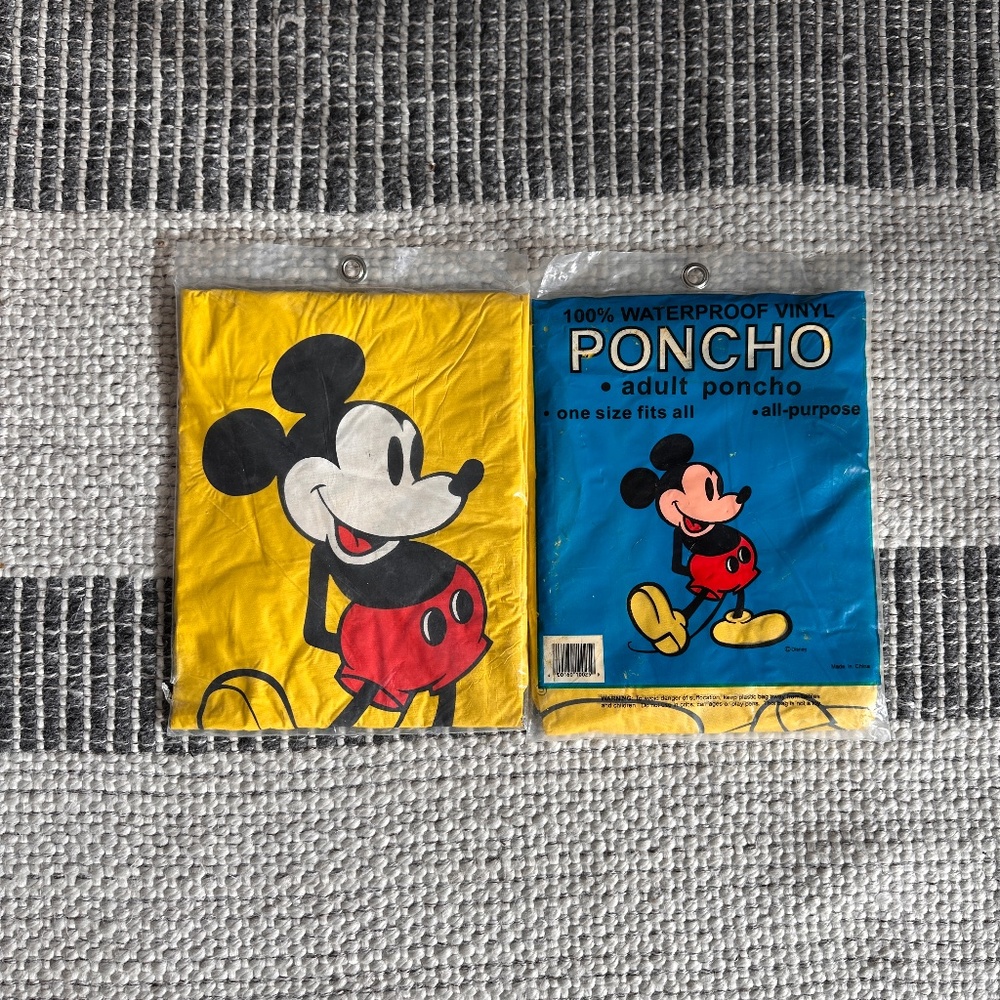 Vintage Mickey Mouse Poncho Disney